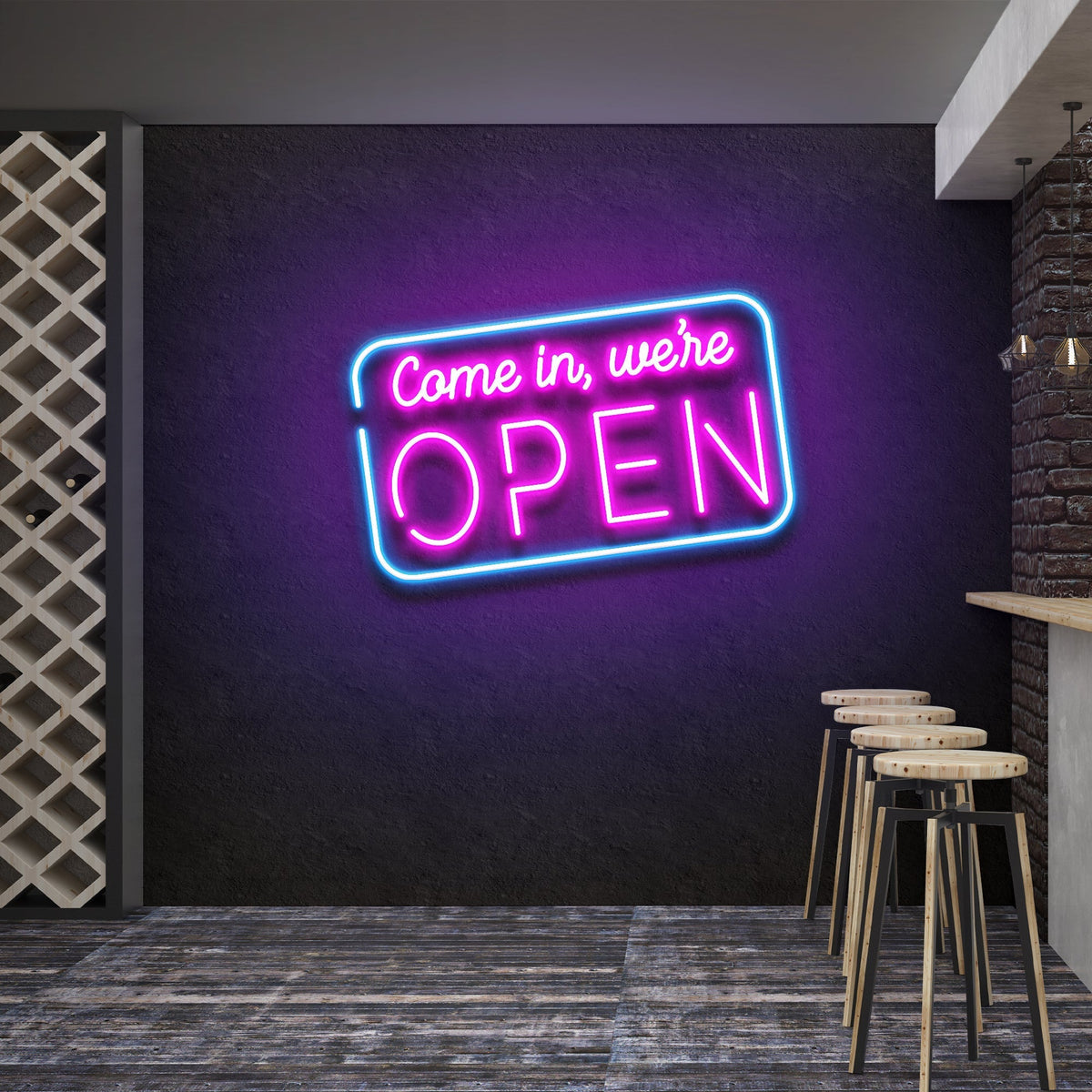Come In, We're Open 2 Led Neon Sign Light