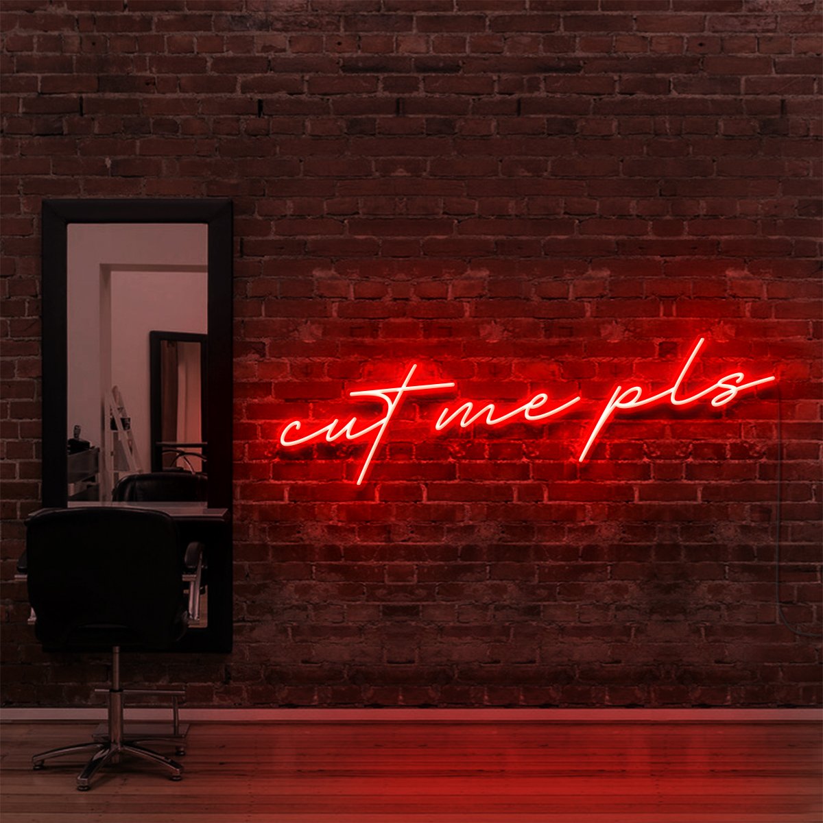 "Cut Me Pls" Neon Sign for Hair Salons & Barbershops