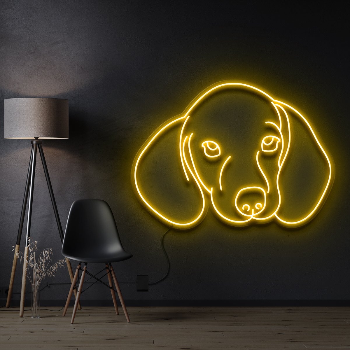 "Dachshund Face" Neon Sign