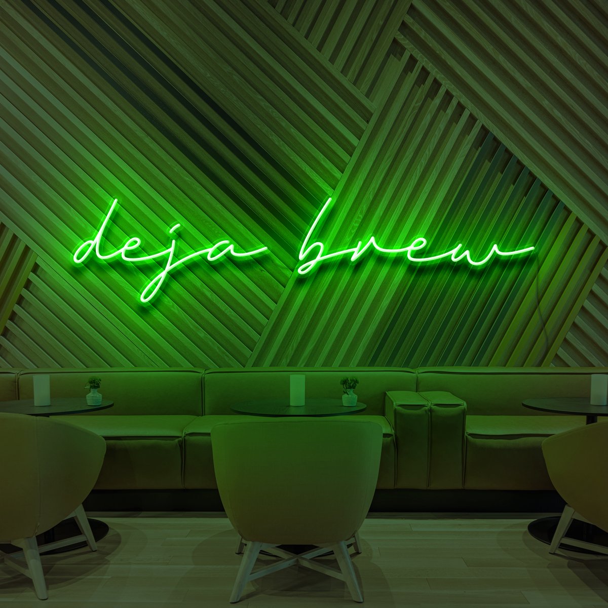 "Deja Brew" Neon Sign for Cafés
