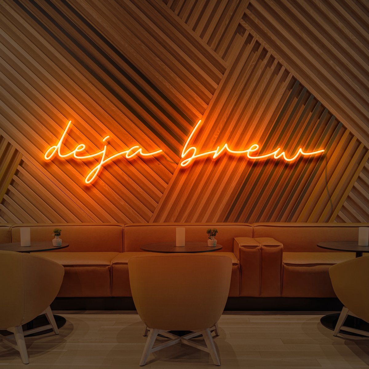 "Deja Brew" Neon Sign for Cafés