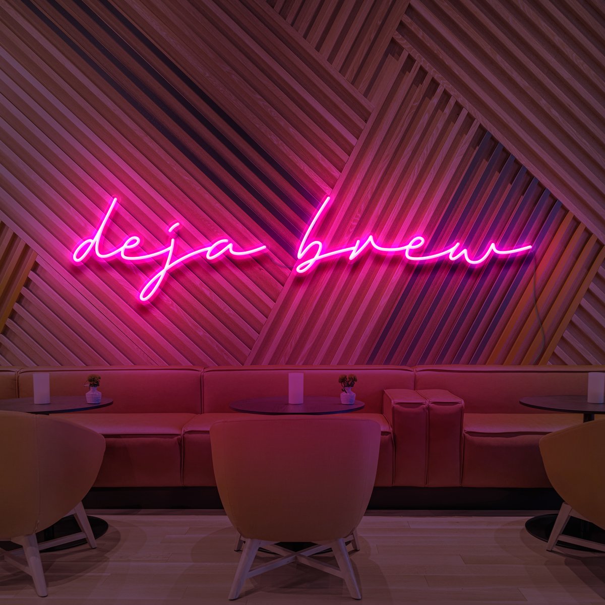"Deja Brew" Neon Sign for Cafés