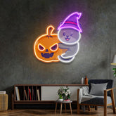 Dog And Pumpkin LED Neon Sign Light Pop Art
