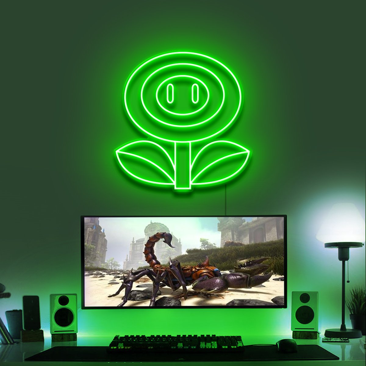 "Flower Power" Gaming Neon Sign