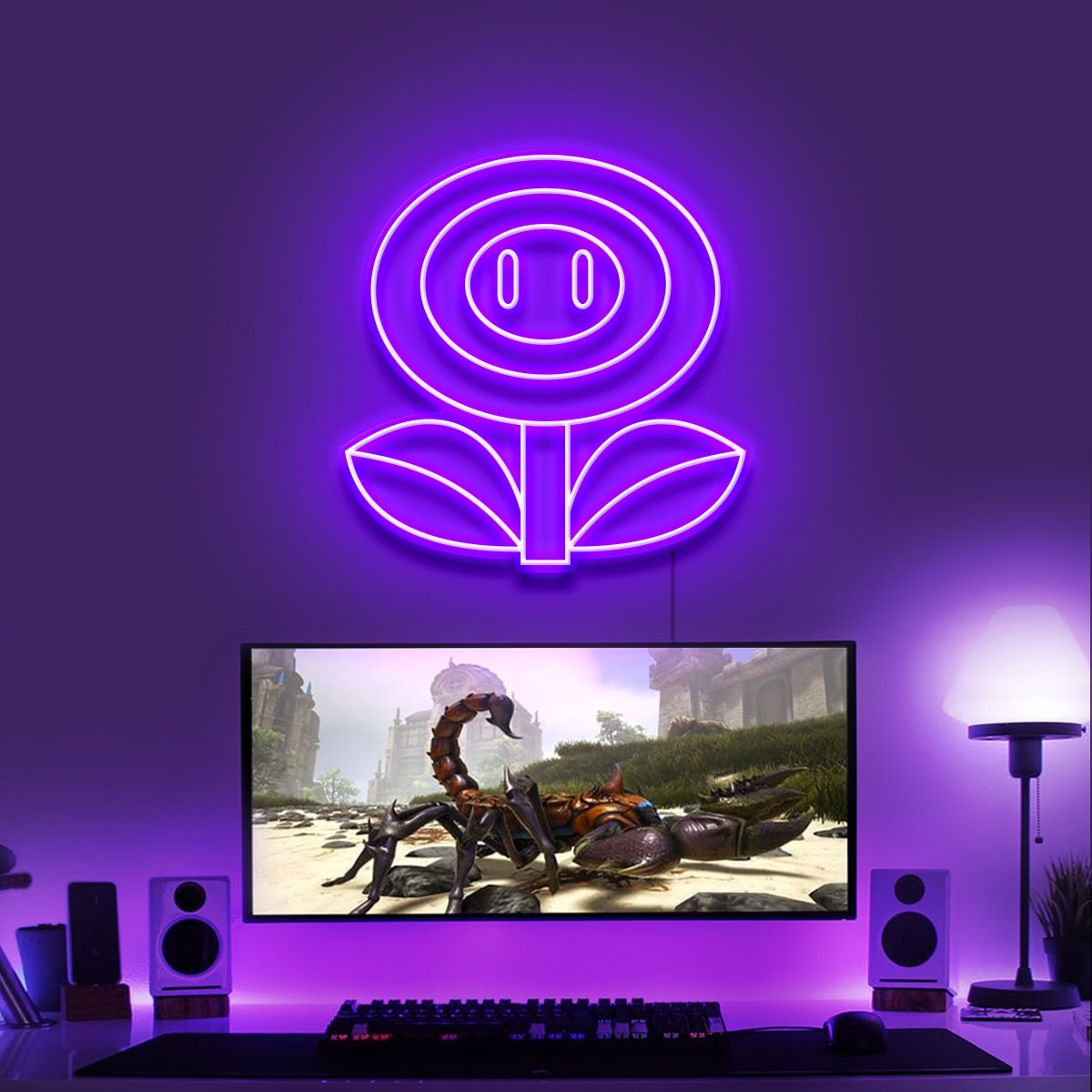 "Flower Power" Gaming Neon Sign