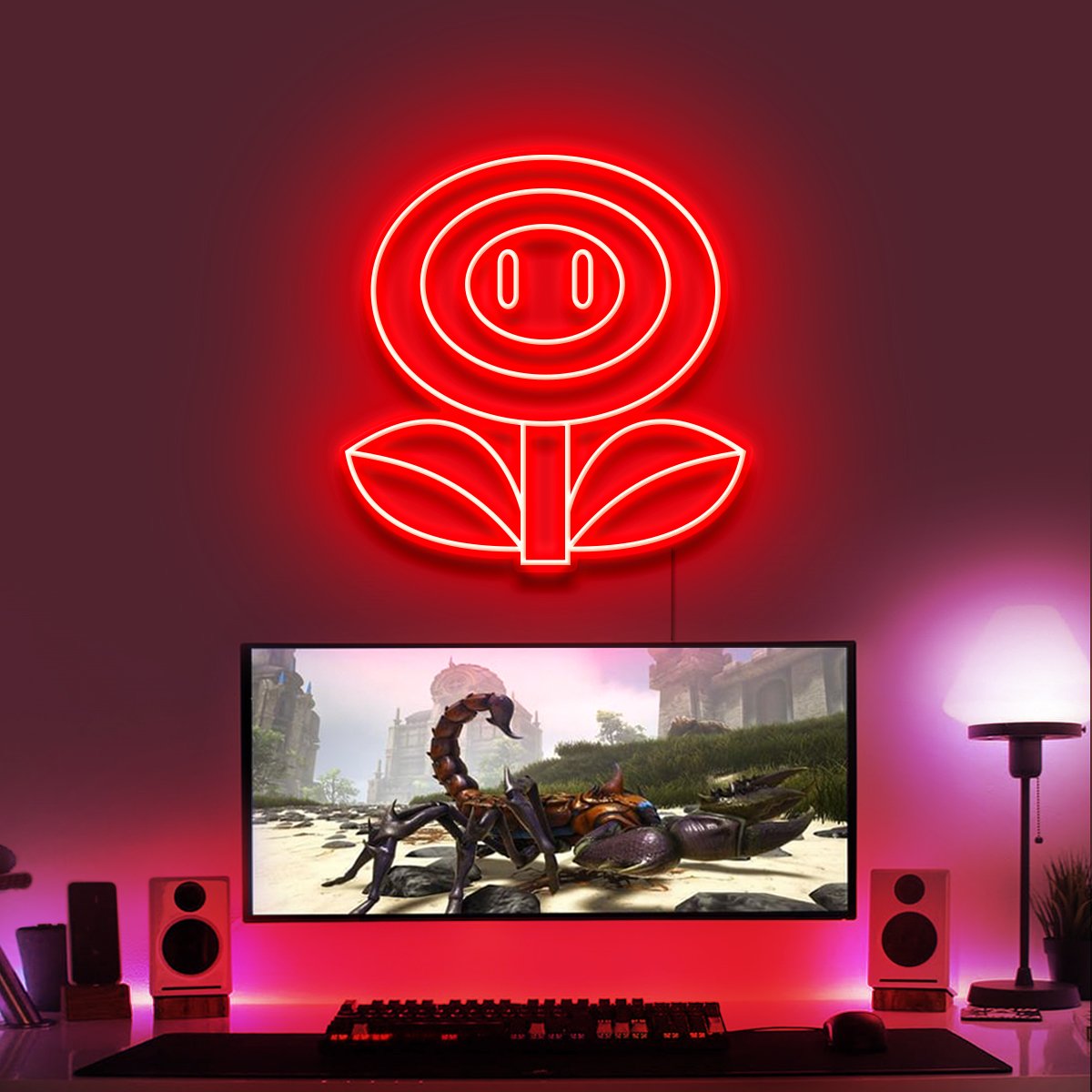 "Flower Power" Gaming Neon Sign