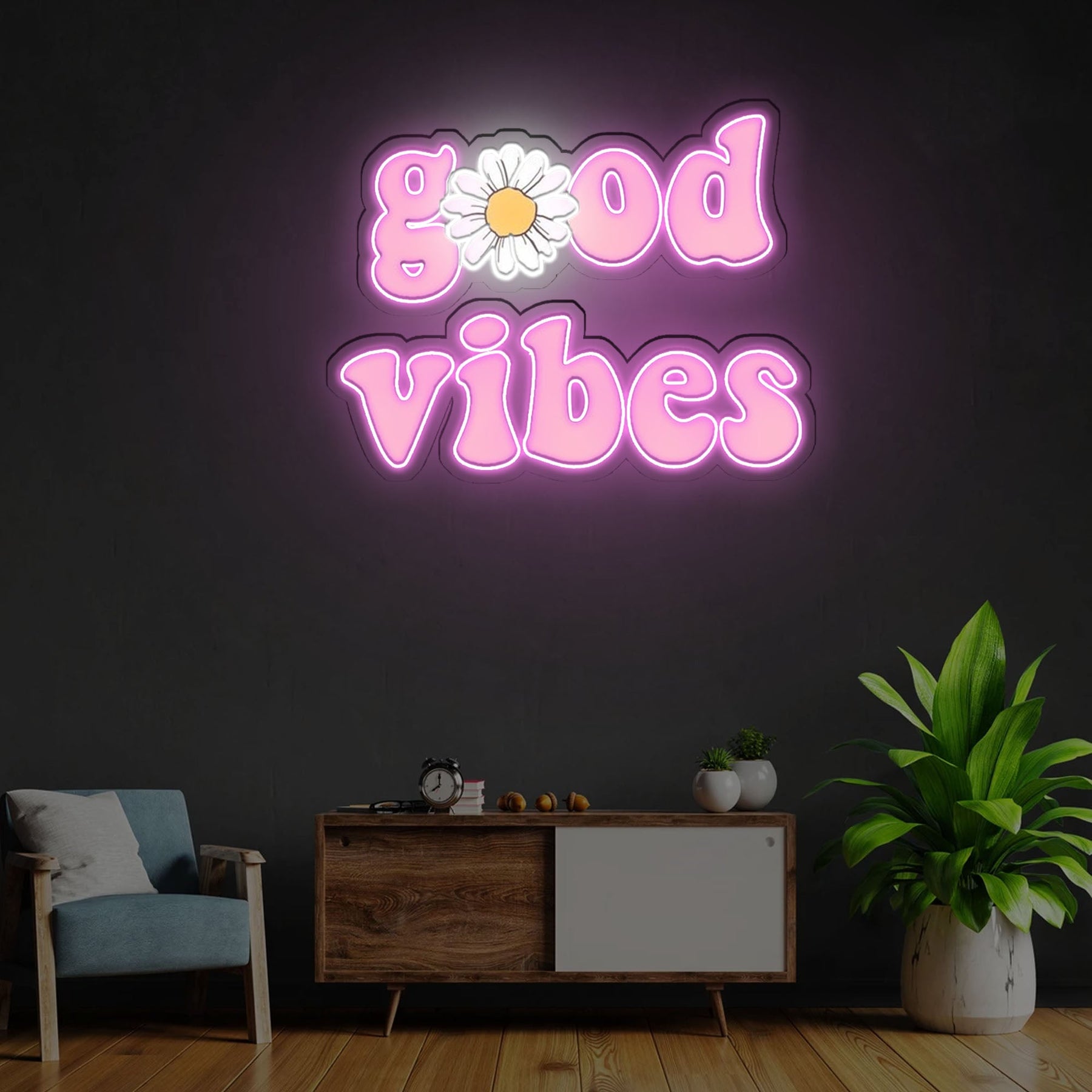 Good vibes Neon x Acrylic Artwork