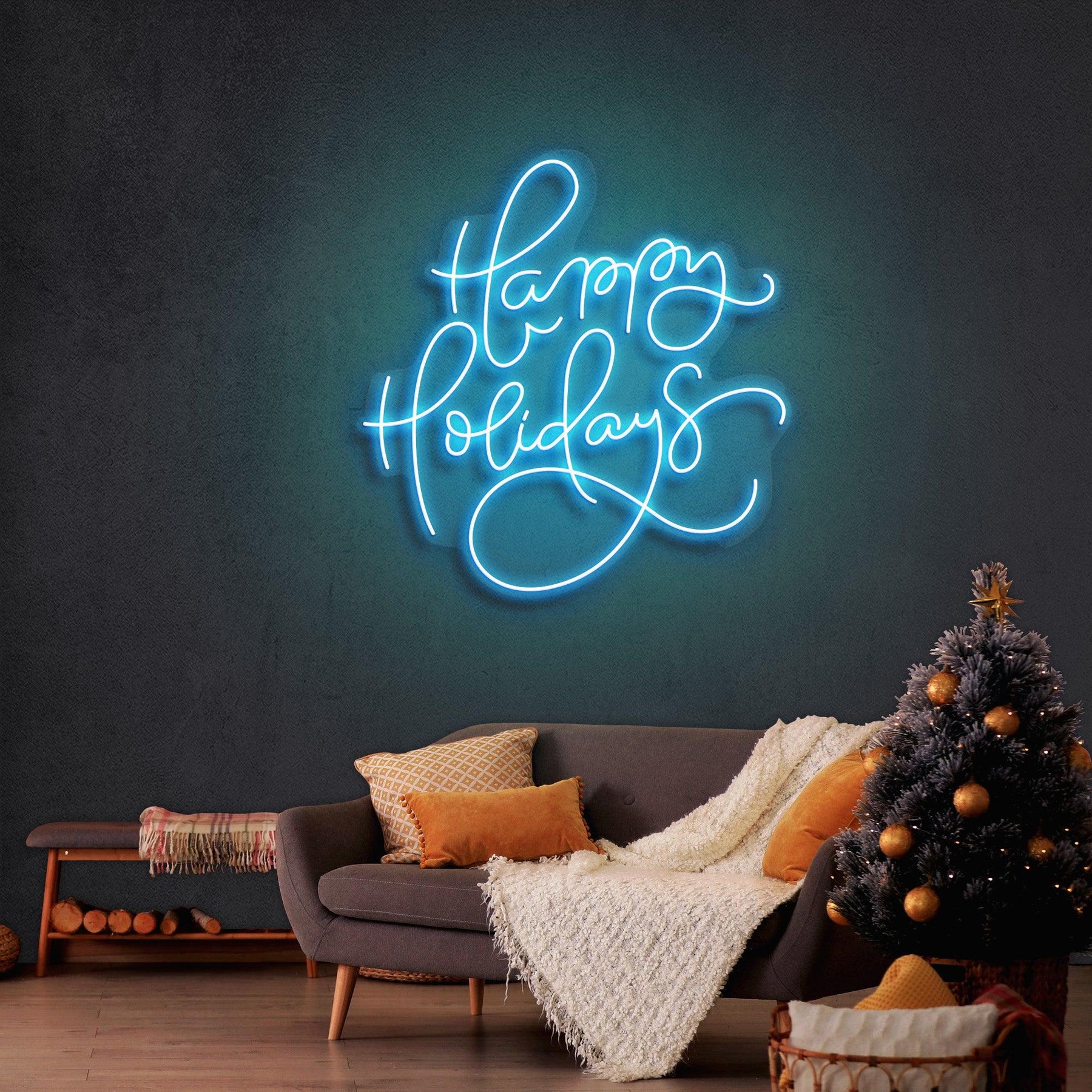 Happy Holidays Christmas Neon Sign