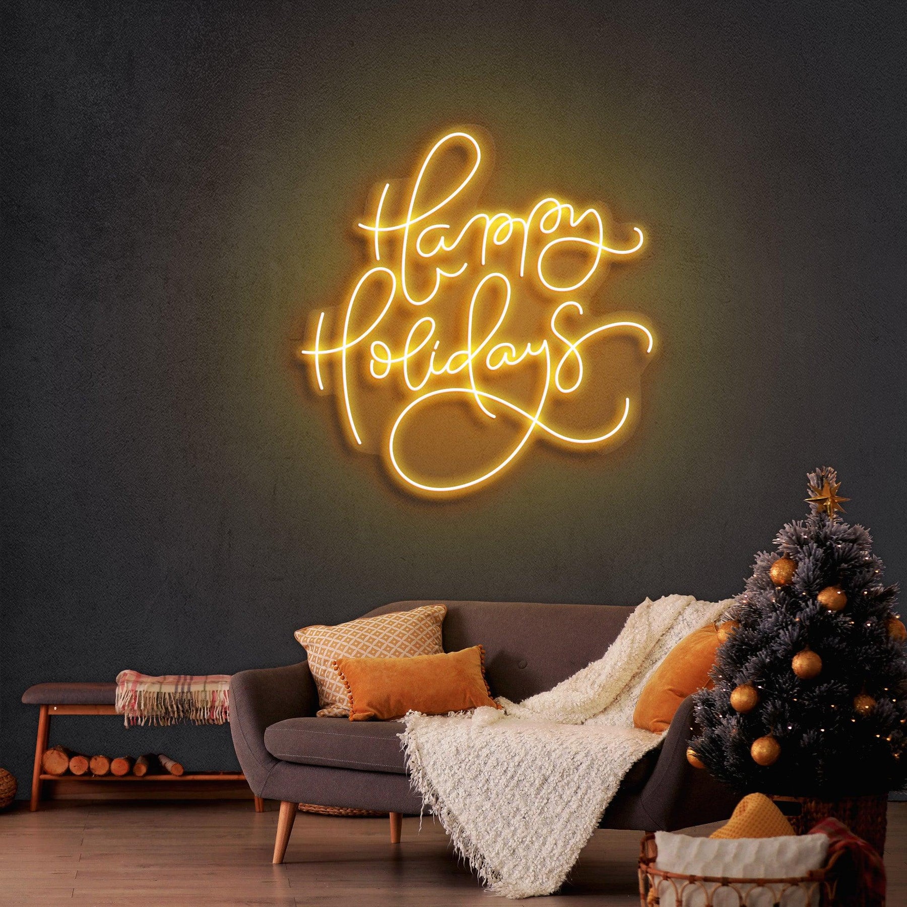 Happy Holidays Christmas Neon Sign