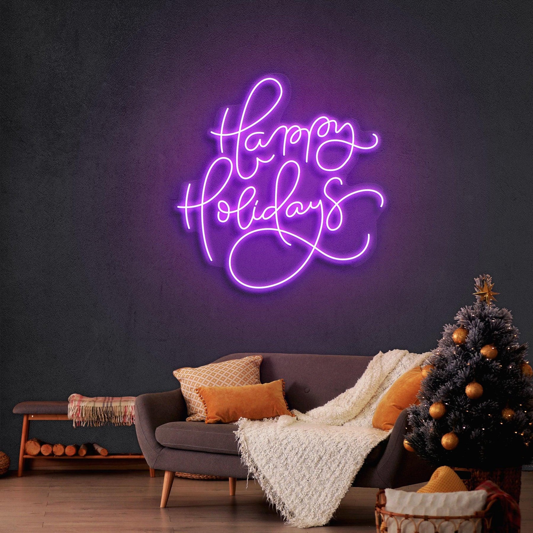 Happy Holidays Christmas Neon Sign
