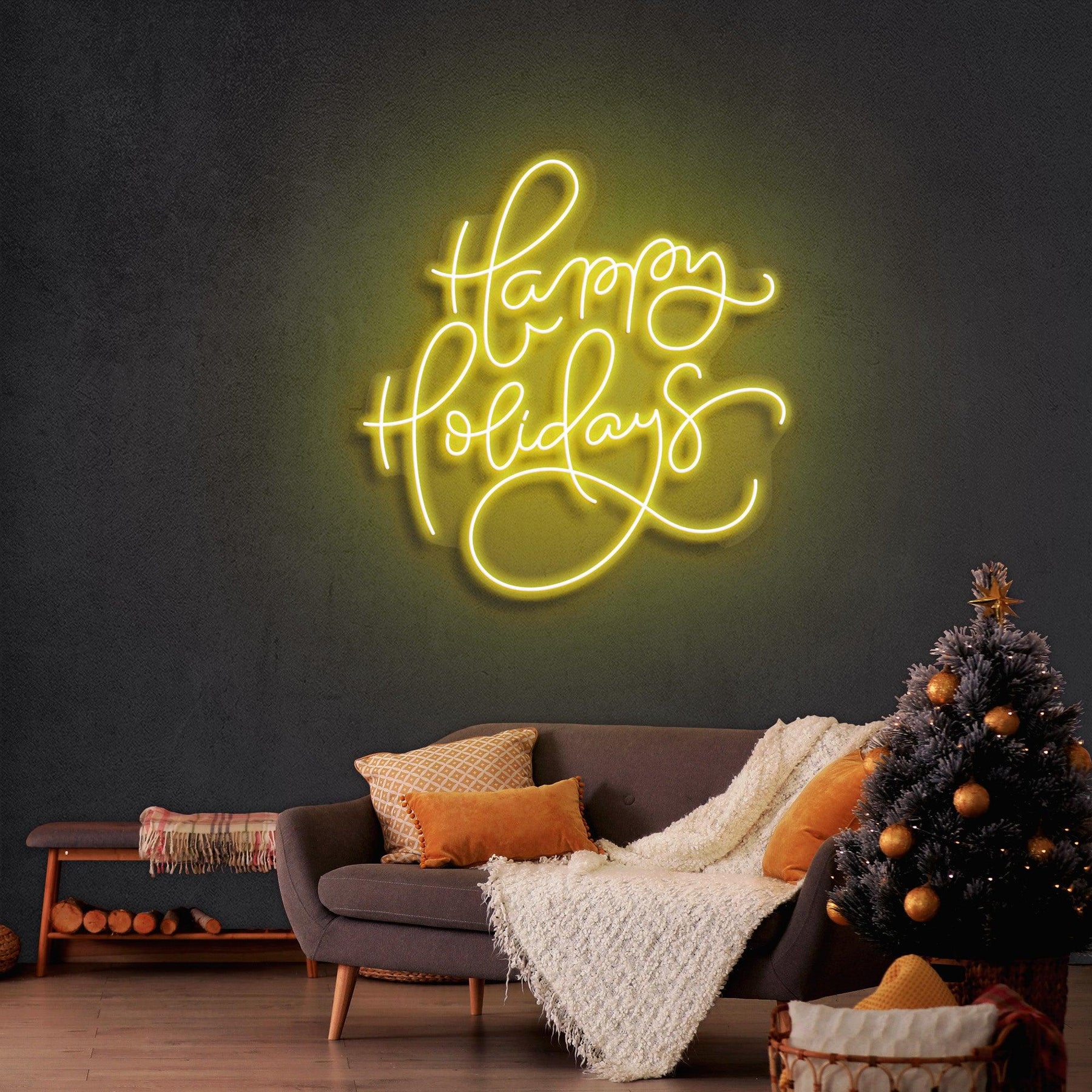 Happy Holidays Christmas Neon Sign