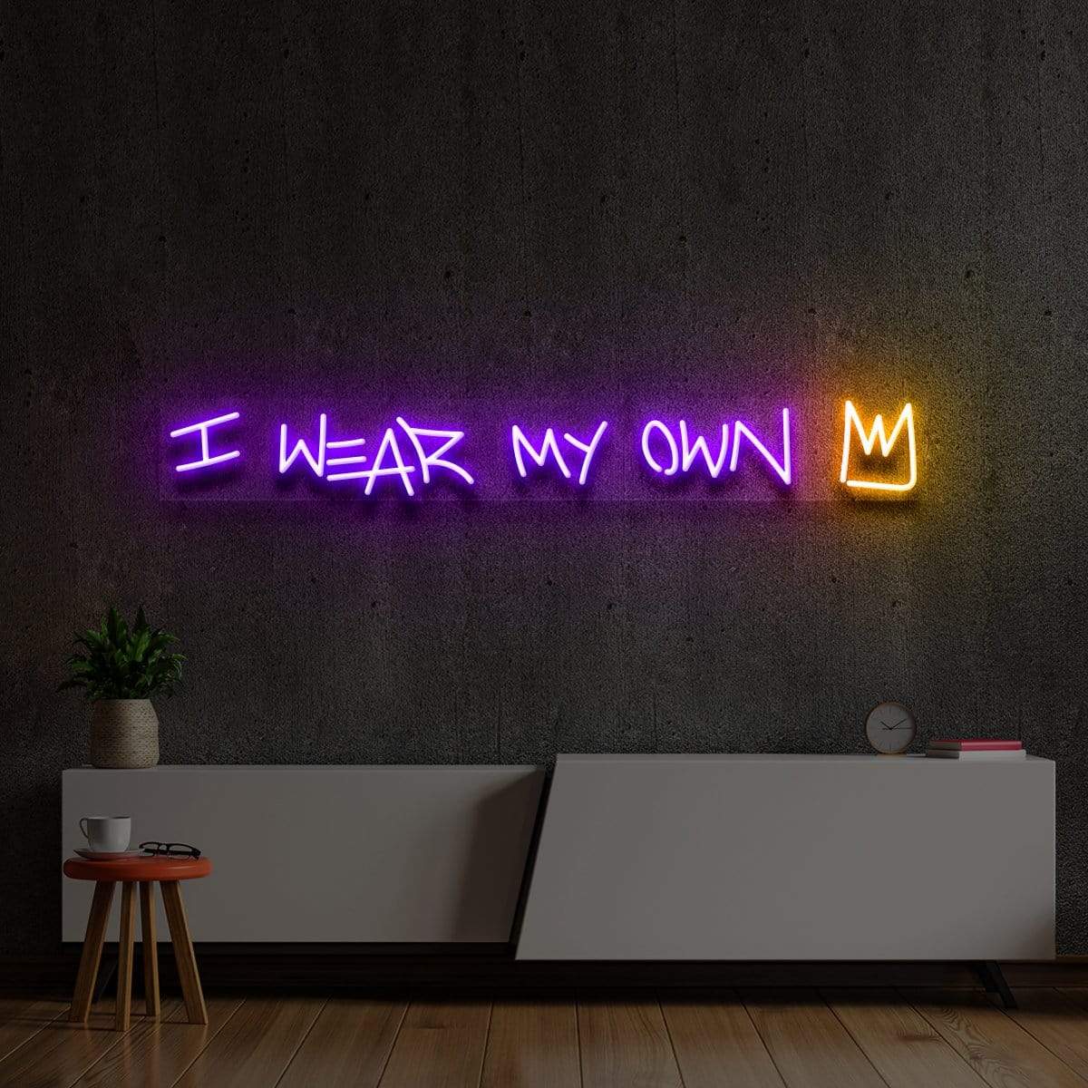 "I Wear My Own Crown" Multicolour Neon Sign