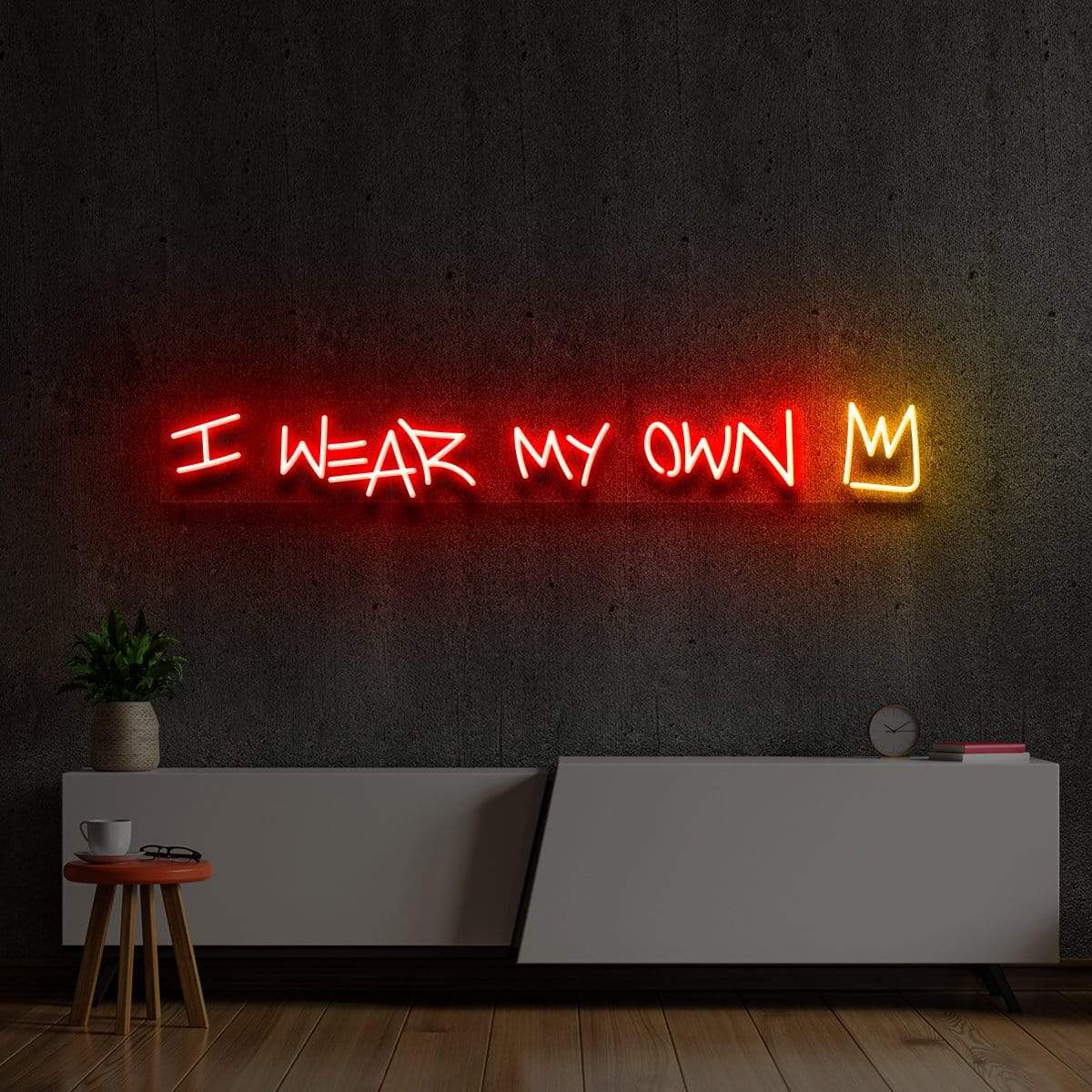 "I Wear My Own Crown" Multicolour Neon Sign