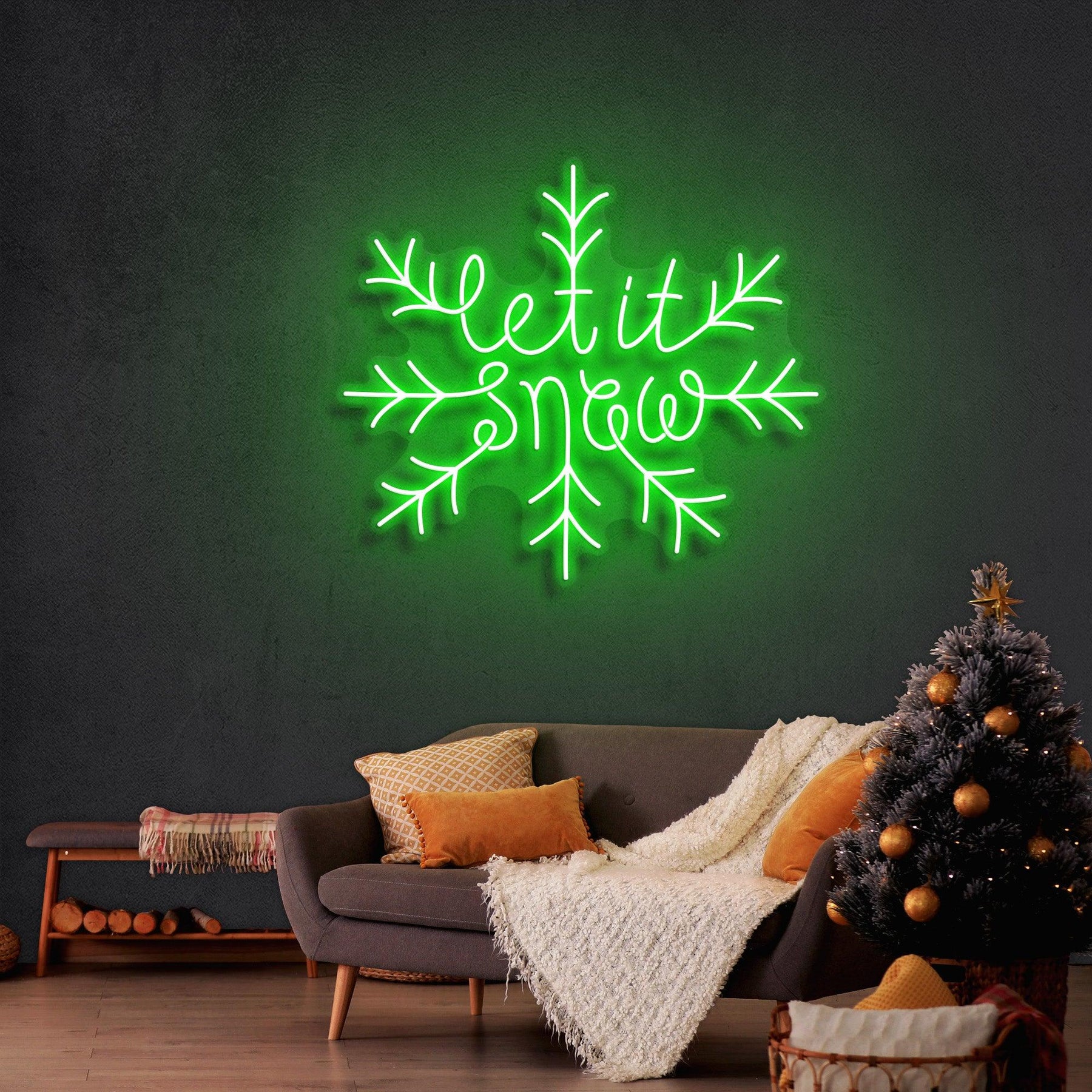 Let It Snow Christmas Neon Sign