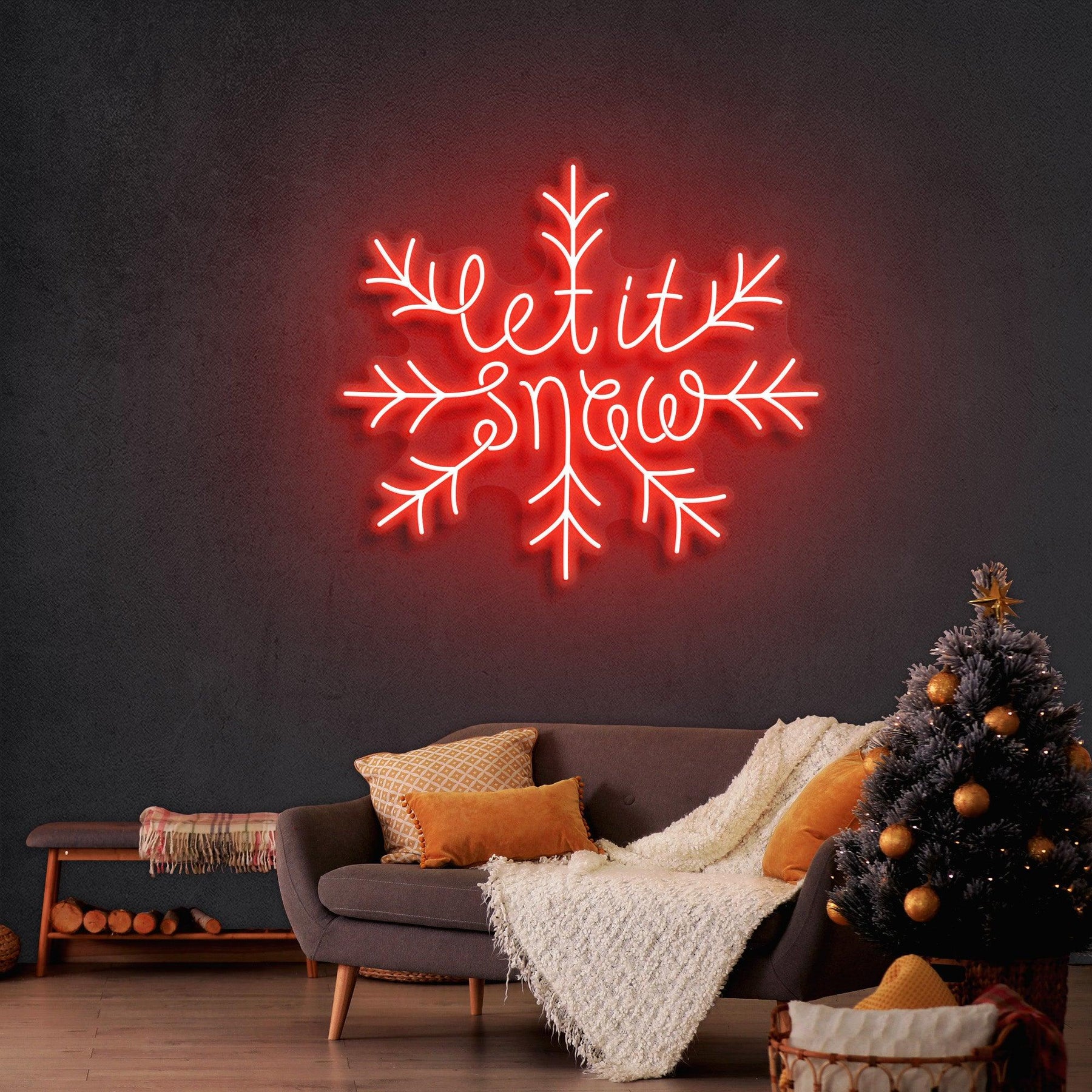 Let It Snow Christmas Neon Sign