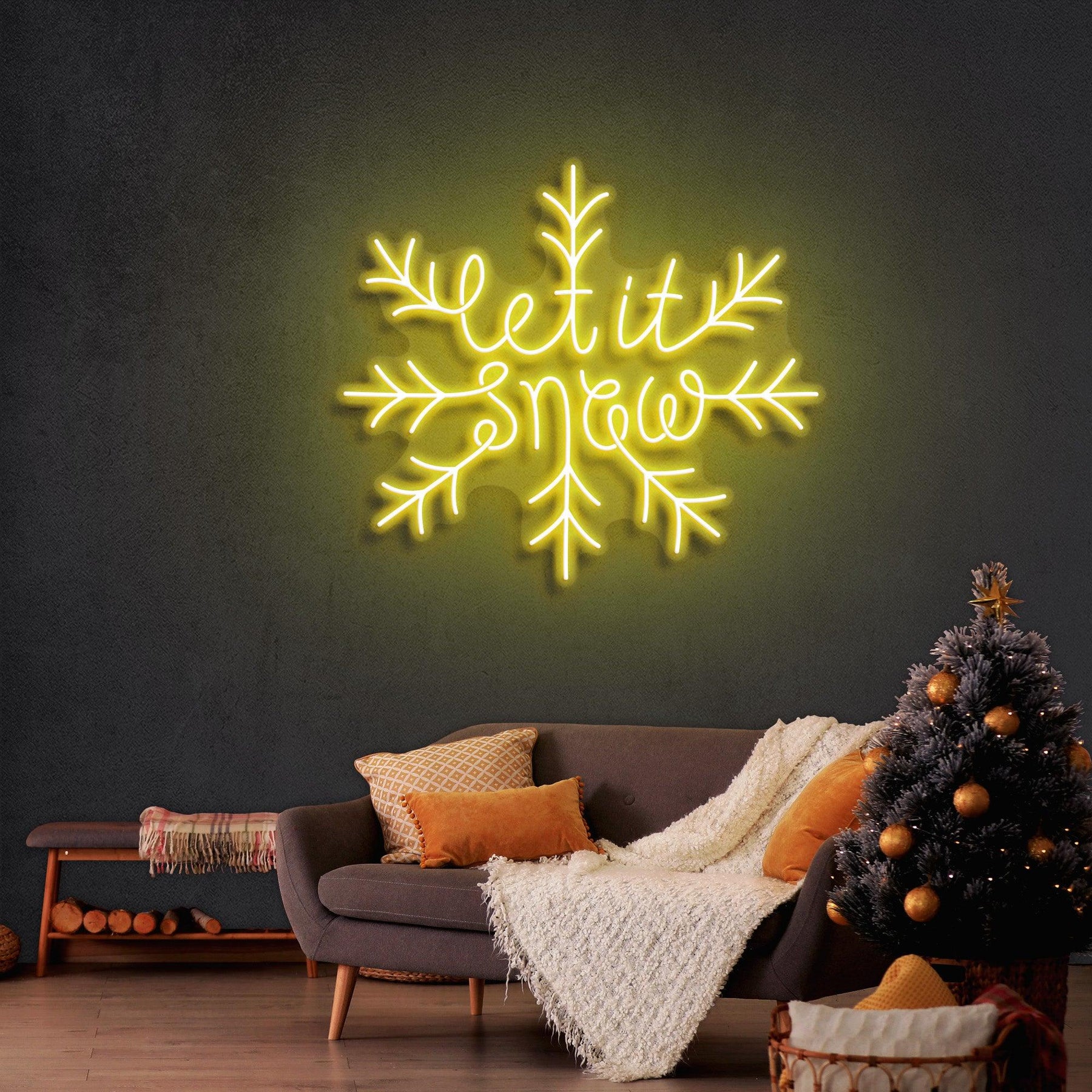 Let It Snow Christmas Neon Sign