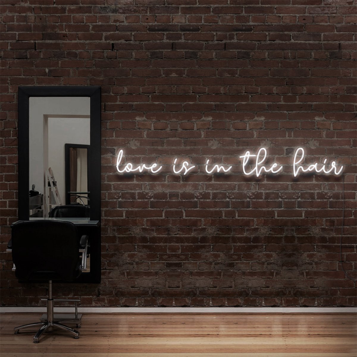"Love Is In The Hair" Neon Sign for Hair Salons & Barbershops