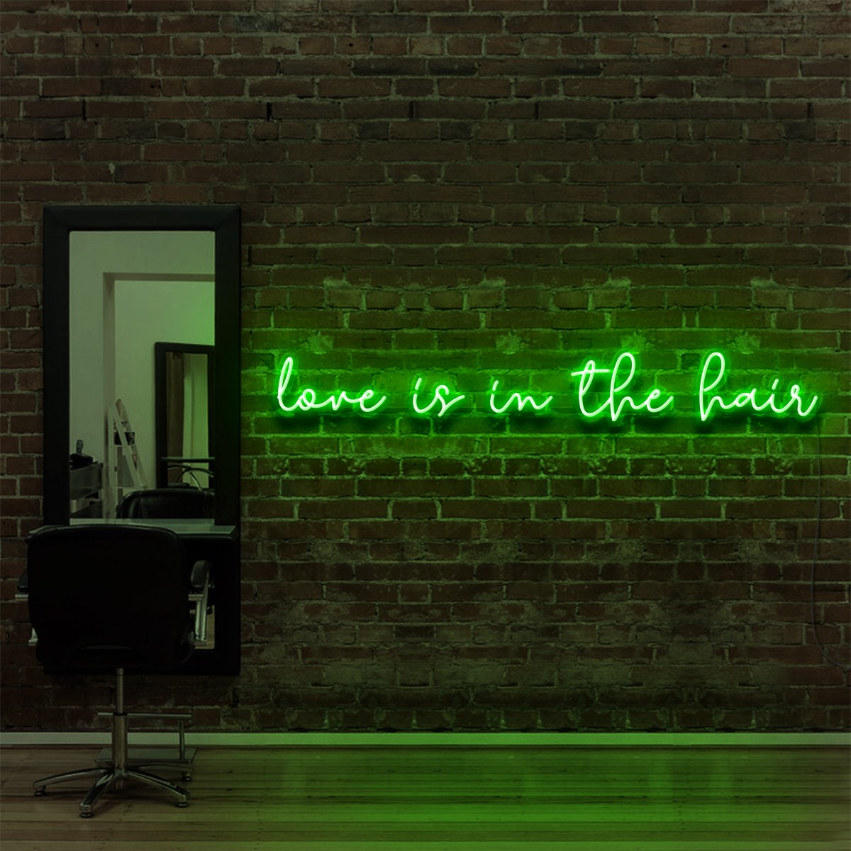 "Love Is In The Hair" Neon Sign for Hair Salons & Barbershops