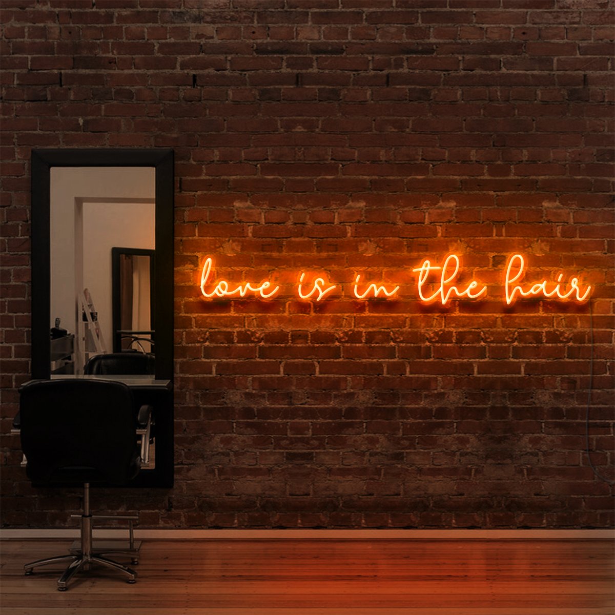"Love Is In The Hair" Neon Sign for Hair Salons & Barbershops