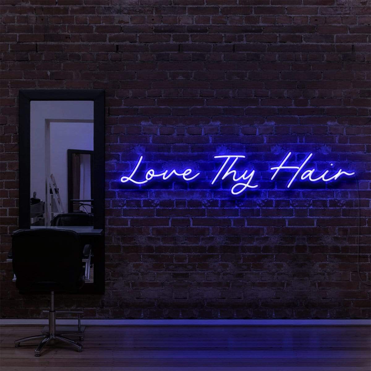 "Love Thy Hair" Neon Sign for Hair Salons & Barbershops