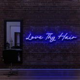 "Love Thy Hair" Neon Sign for Hair Salons & Barbershops