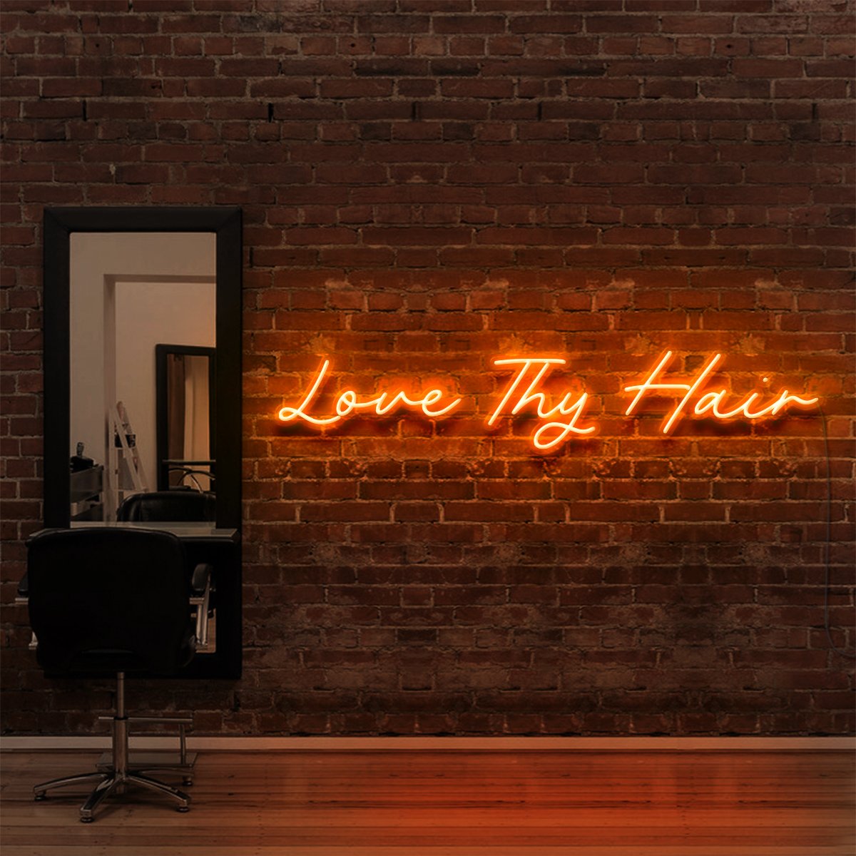 "Love Thy Hair" Neon Sign for Hair Salons & Barbershops