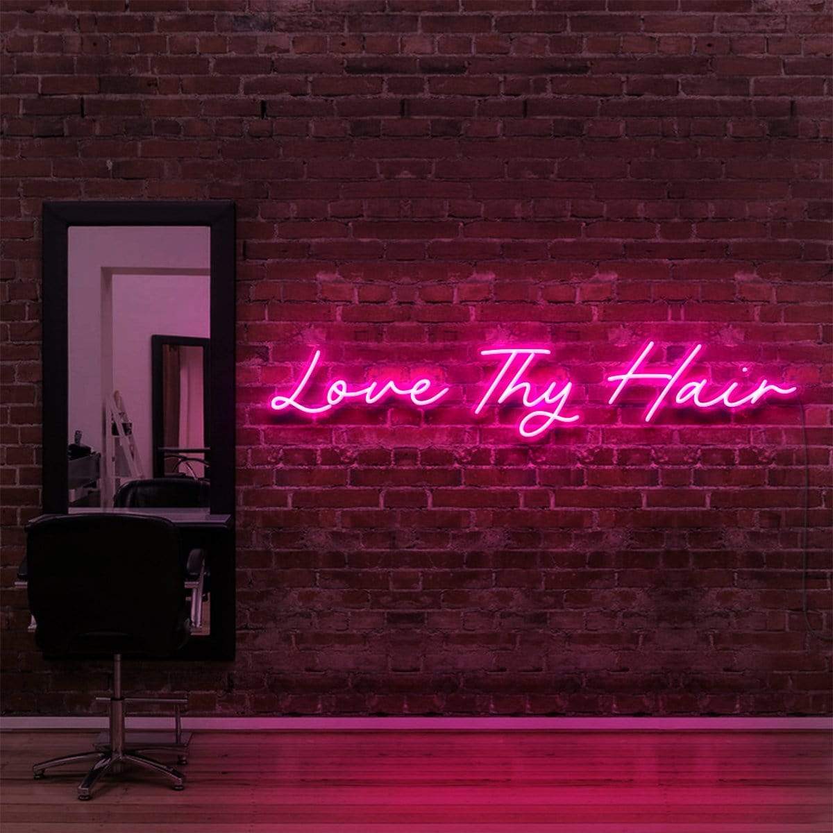 "Love Thy Hair" Neon Sign for Hair Salons & Barbershops