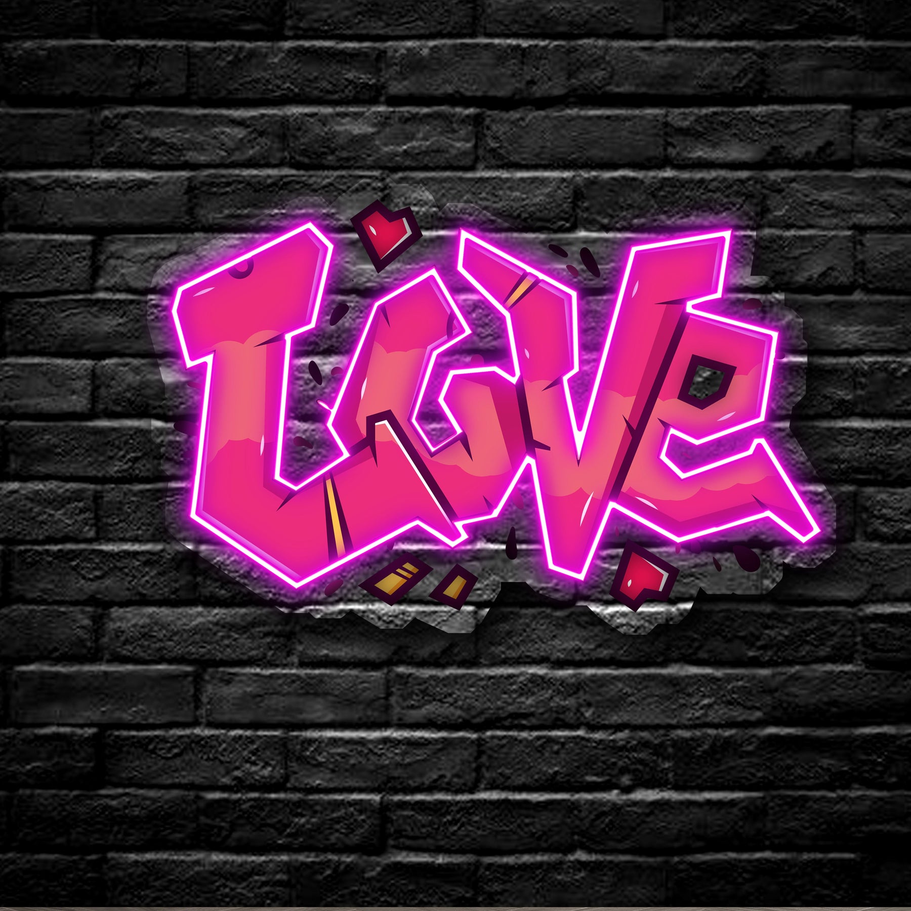 "Love" Neon x Acrylic Artwork