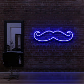 "Moustache" Neon Sign for Hair Salons & Barbershops