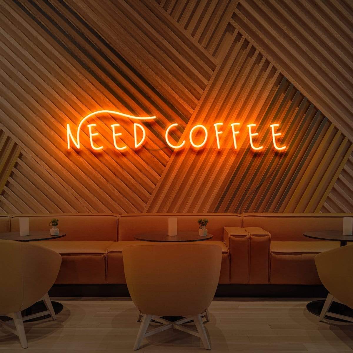 "Need Coffee" Neon Sign for Cafés