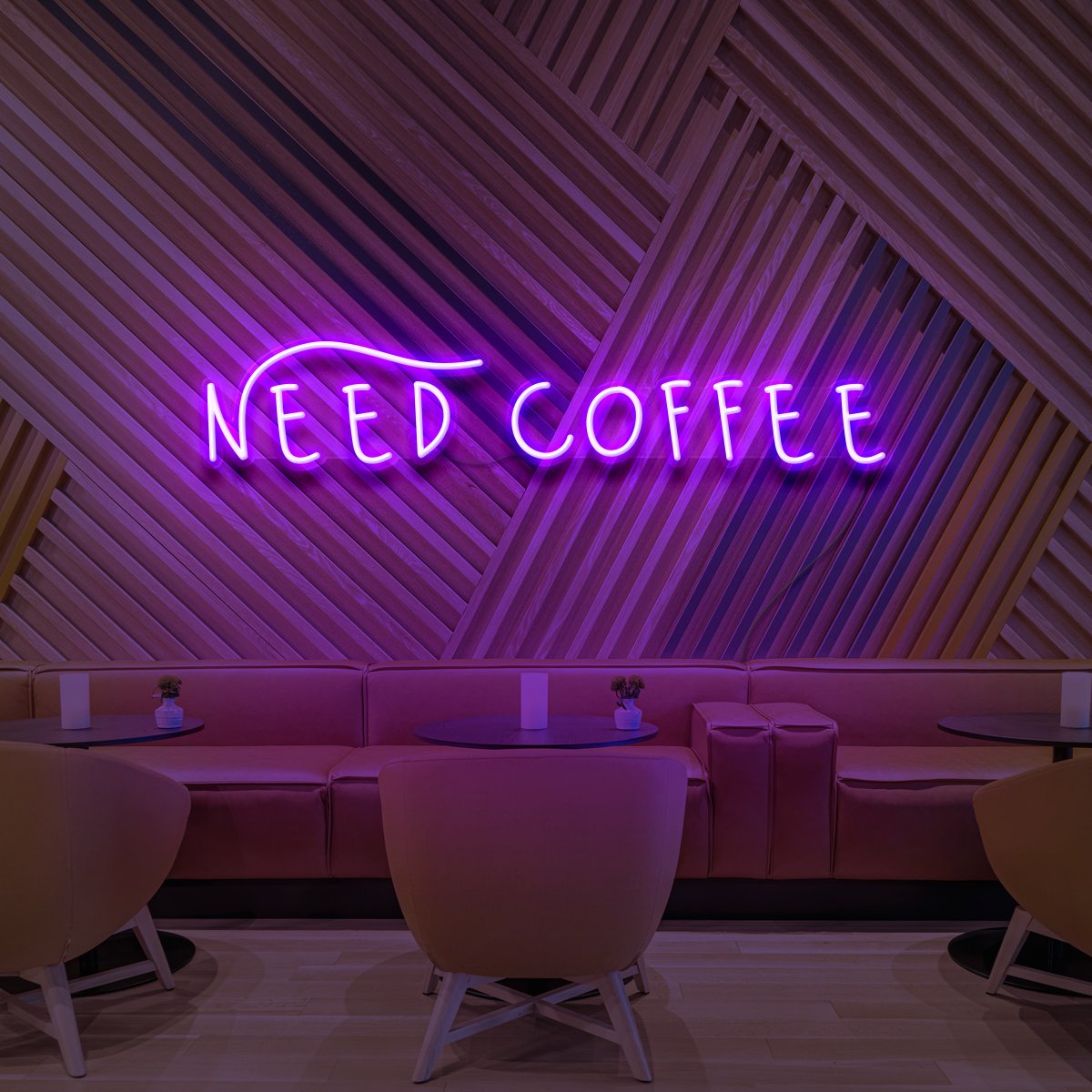 "Need Coffee" Neon Sign for Cafés