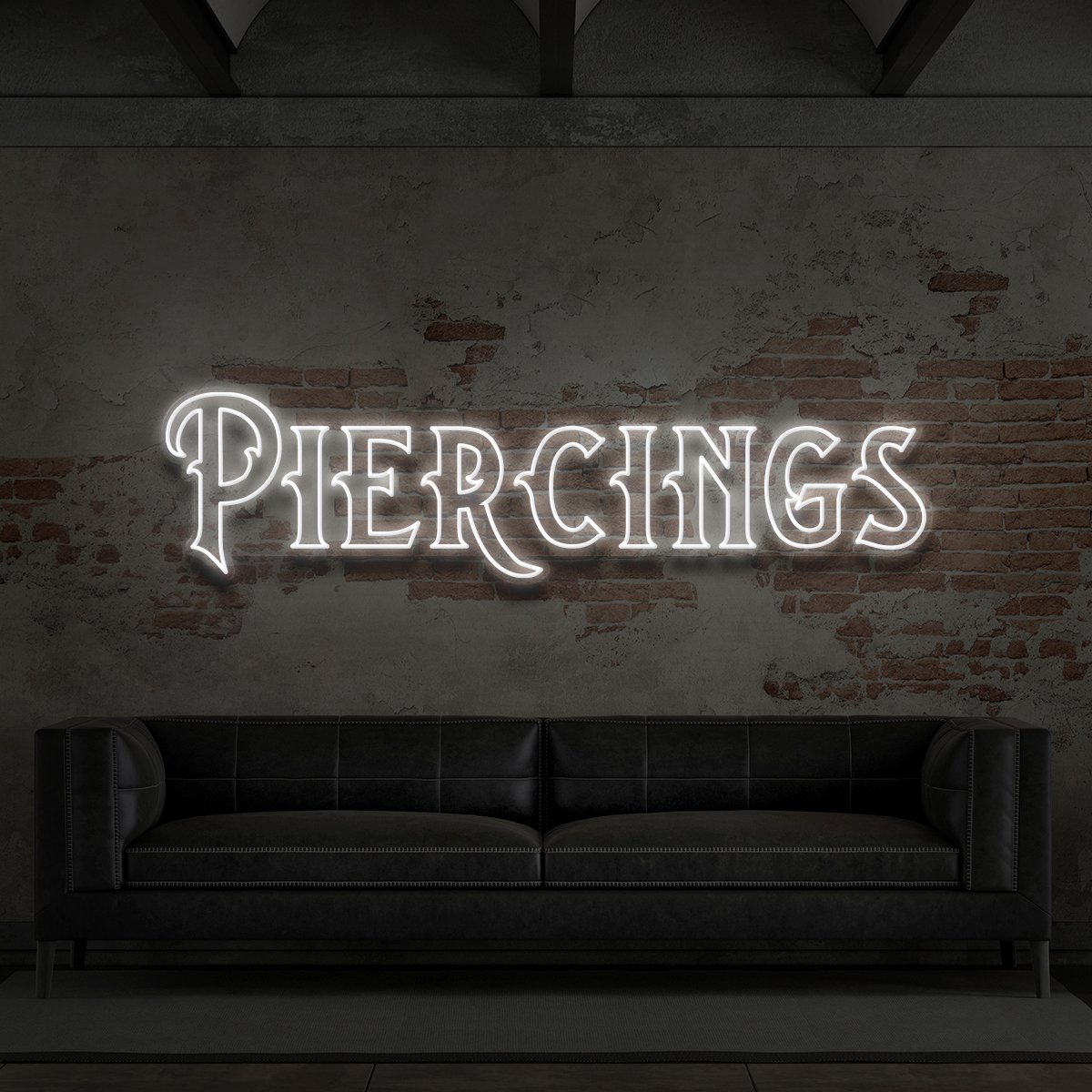 "Piercings" Neon Sign for Tattoo Parlours