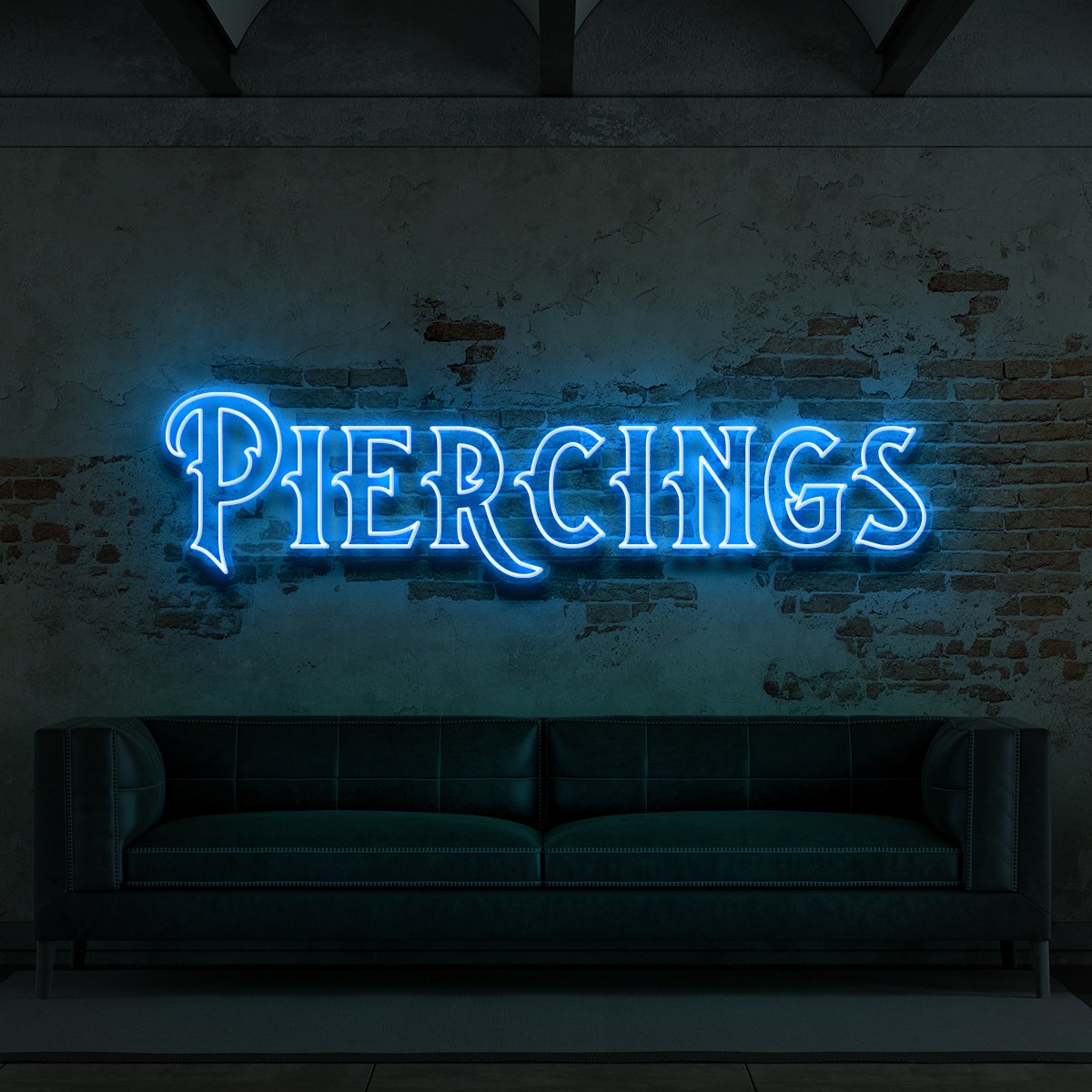 "Piercings" Neon Sign for Tattoo Parlours