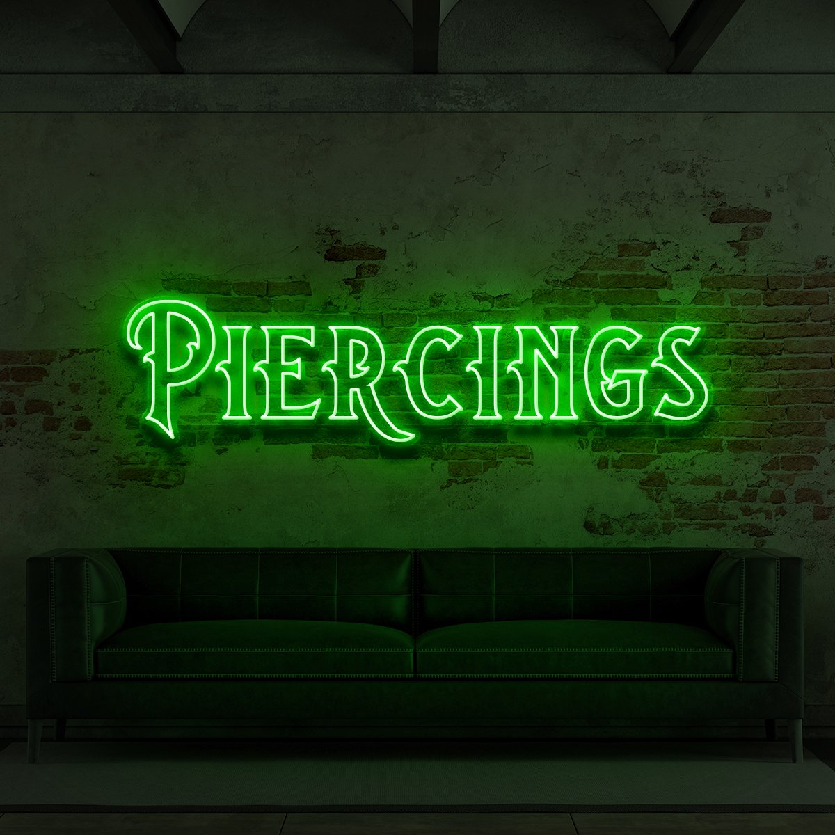 "Piercings" Neon Sign for Tattoo Parlours