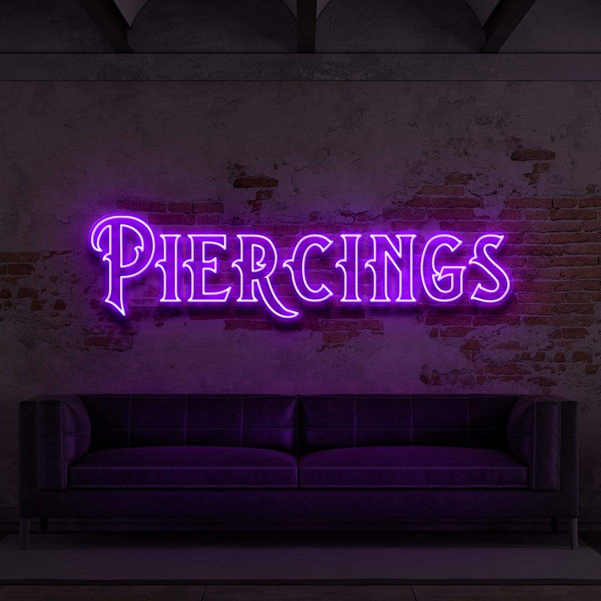 "Piercings" Neon Sign for Tattoo Parlours