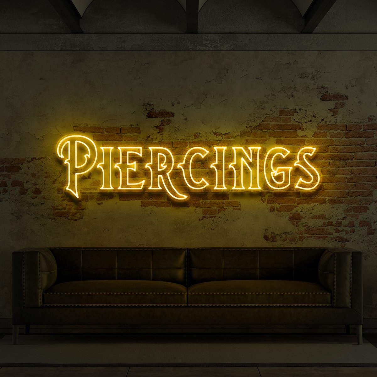"Piercings" Neon Sign for Tattoo Parlours