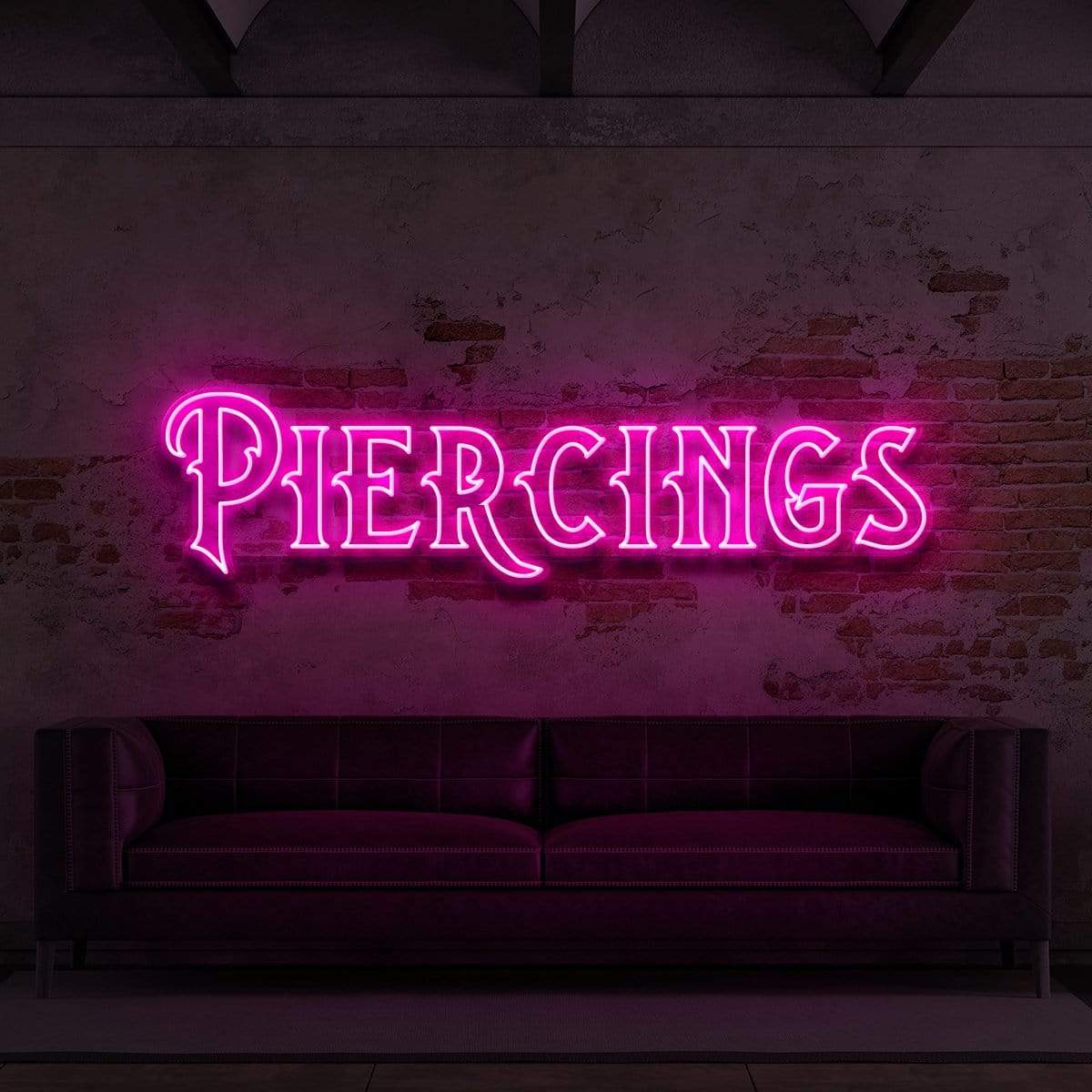 "Piercings" Neon Sign for Tattoo Parlours