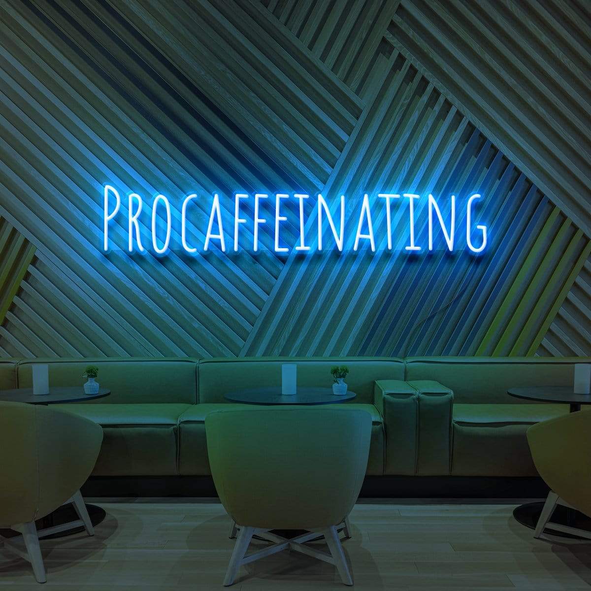 "Procaffeinating" Neon Sign for Cafés