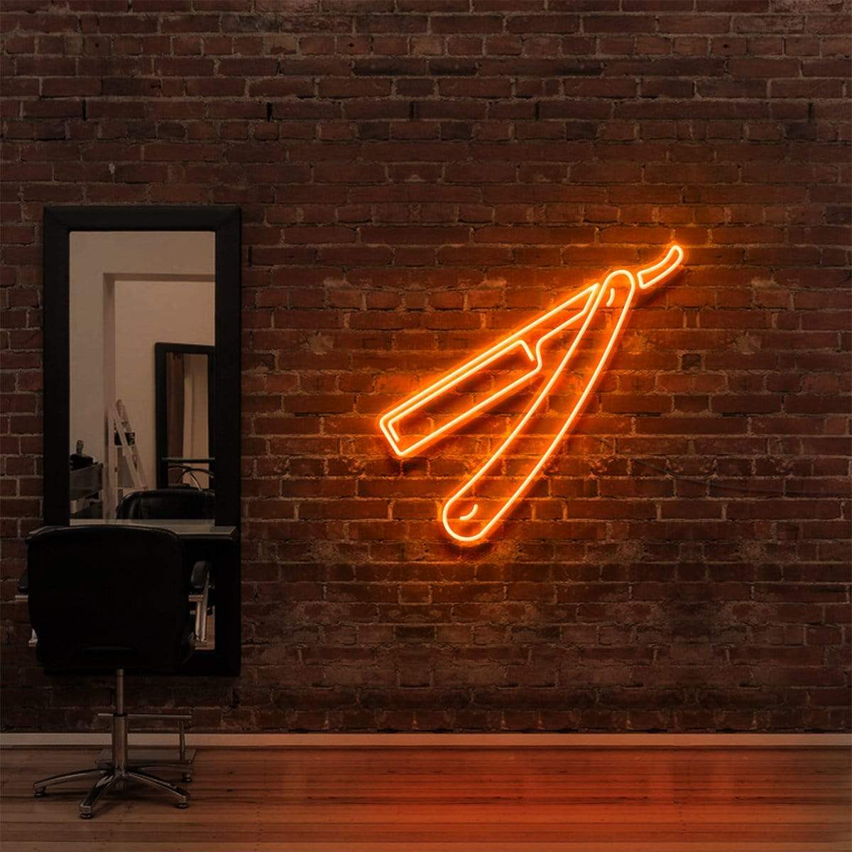 "Razor Blade" Neon Sign for Hair Salons & Barbershops