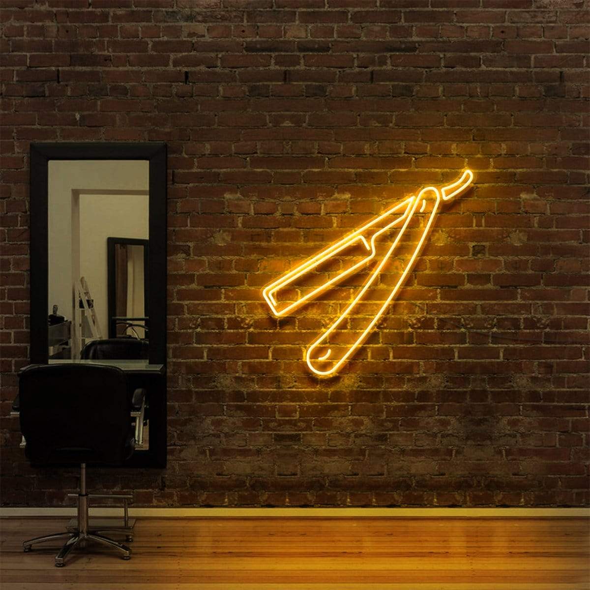 "Razor Blade" Neon Sign for Hair Salons & Barbershops