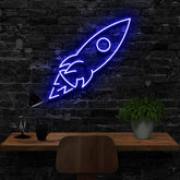 "Rocketship" Neon Sign