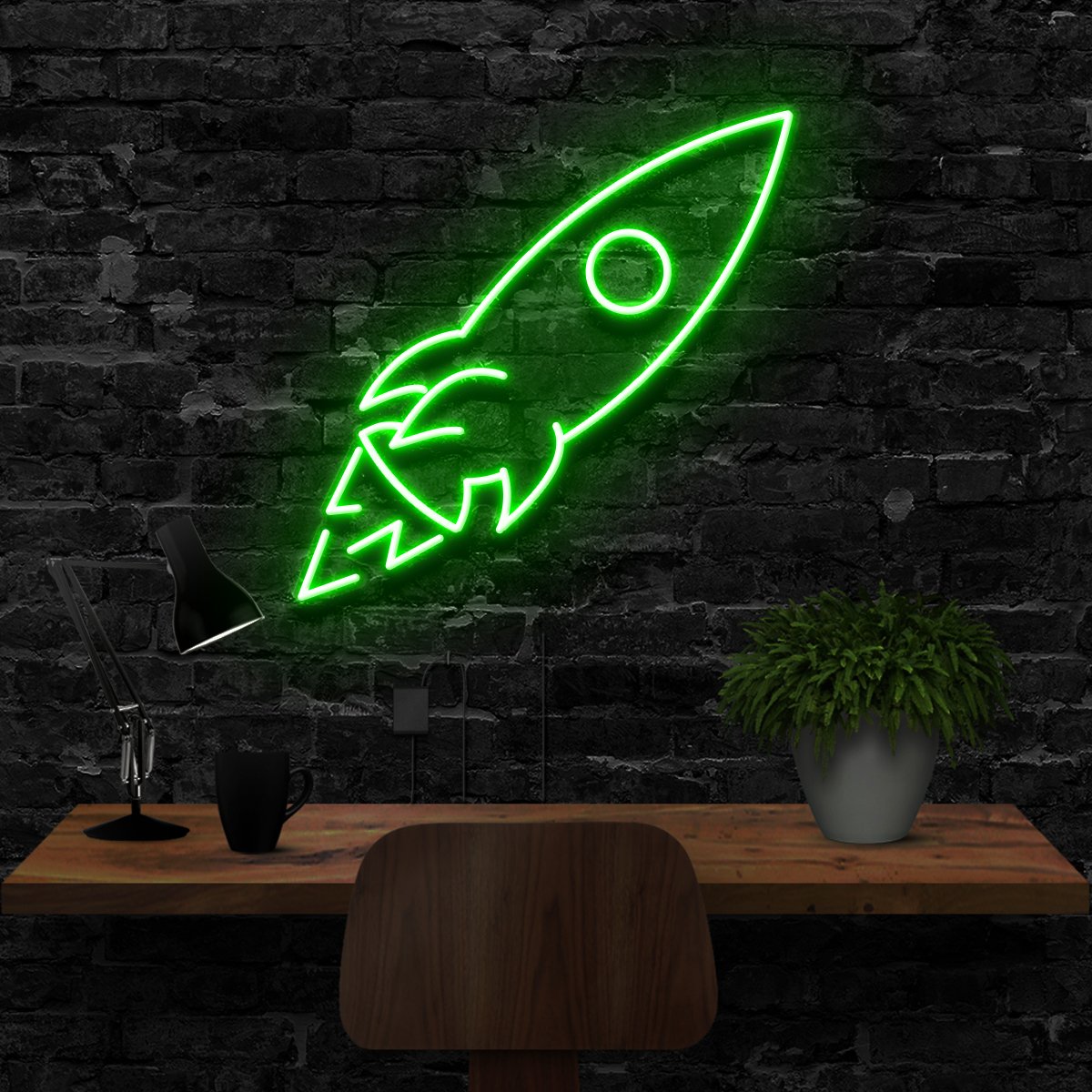 "Rocketship" Neon Sign