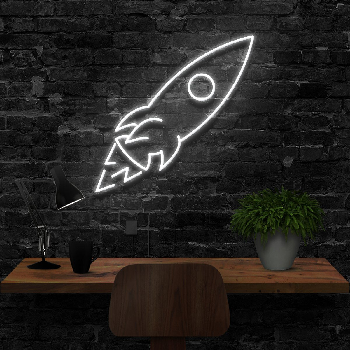 "Rocketship" Neon Sign