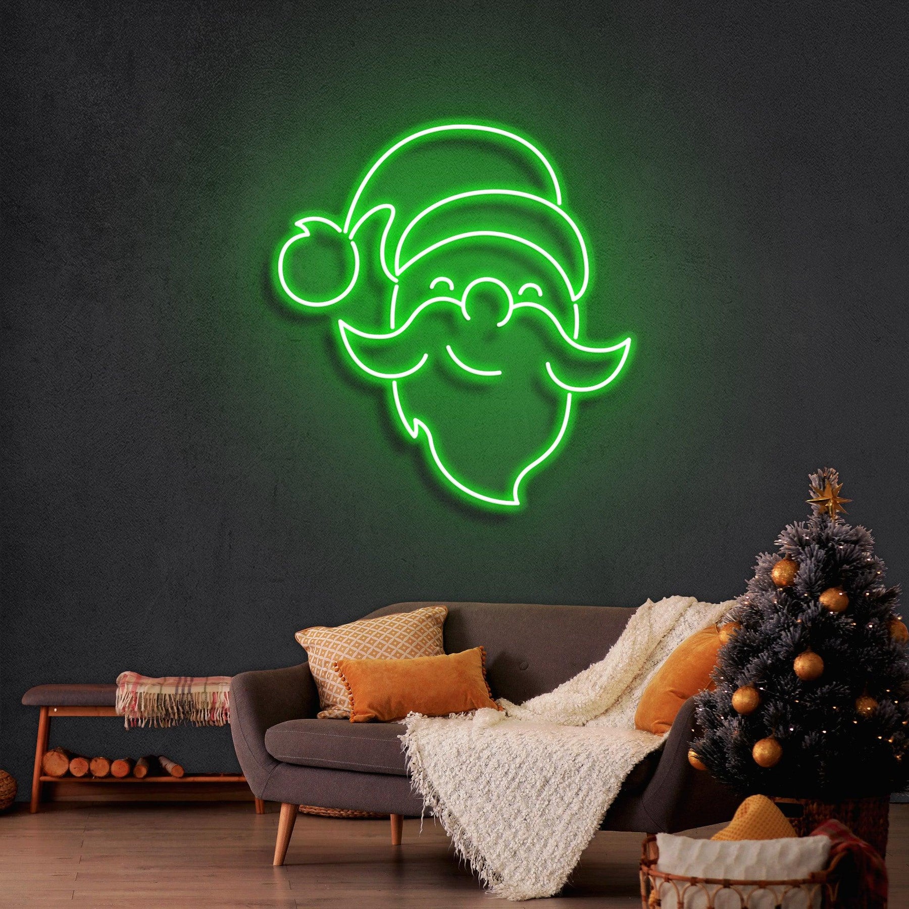 Santa Claus Christmas Neon Sign