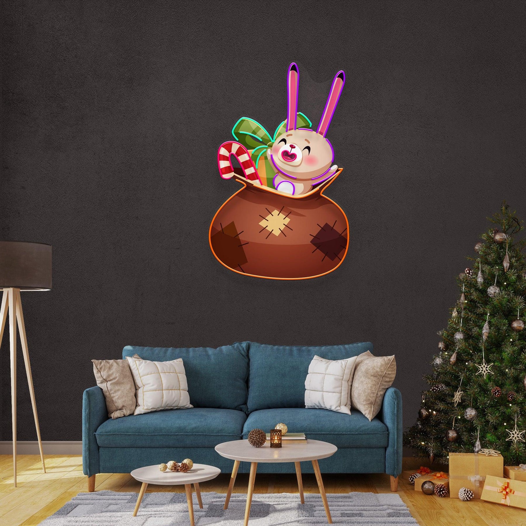 Santa Sack Christmas Neon Sign