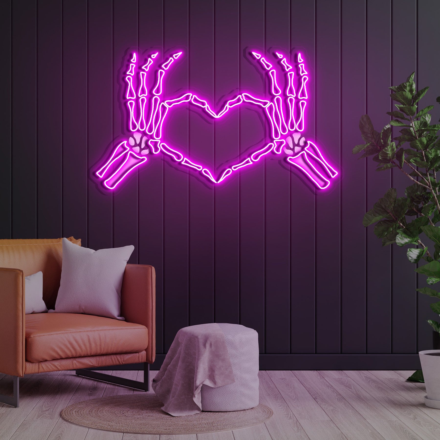 Heart Sign Neon Sign x Acrylic Artwork