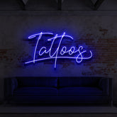 "Tattoos Cursive" Neon Sign for Tattoo Parlours