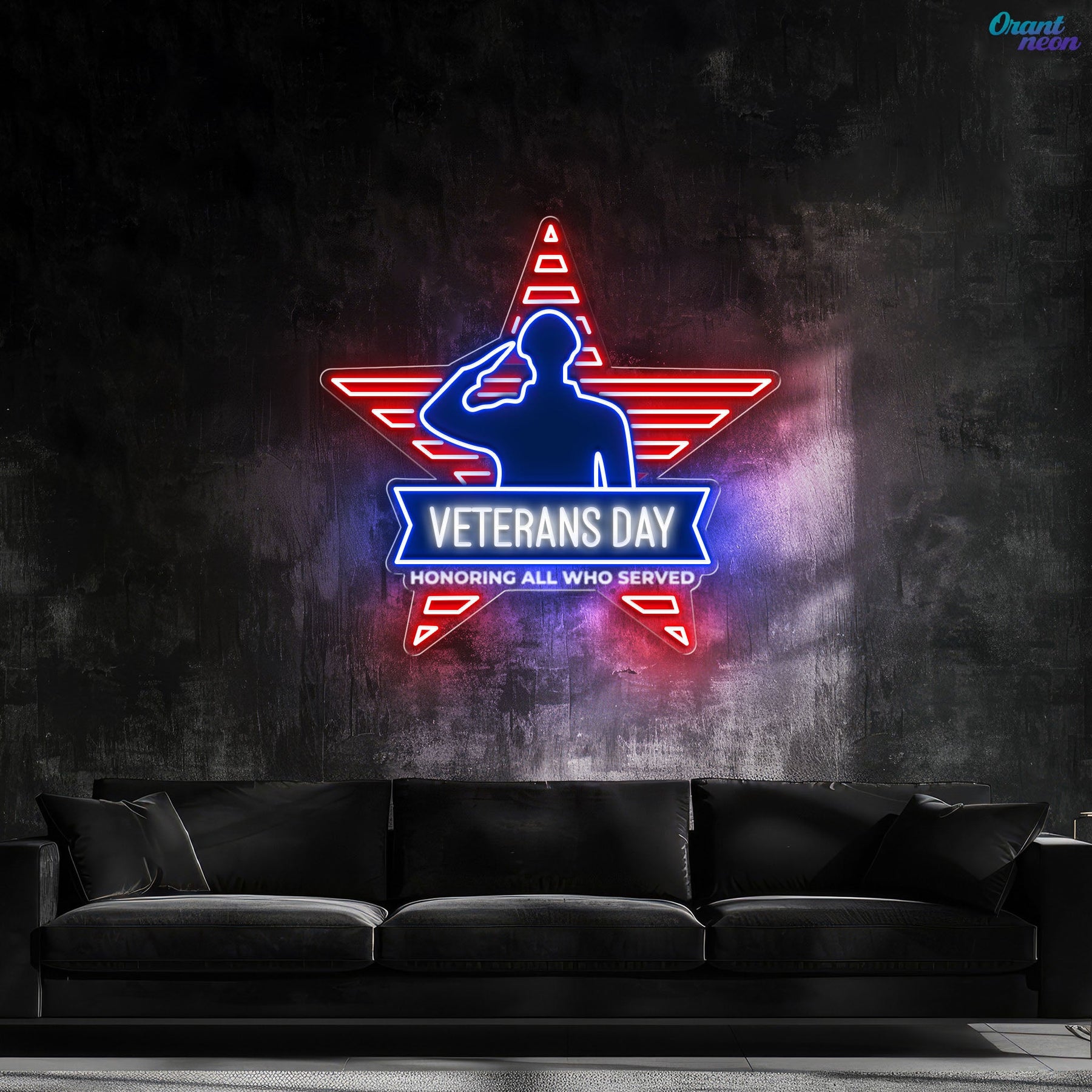 Forever Grateful: Honoring Our Heroes Neon Sign Light Artwork