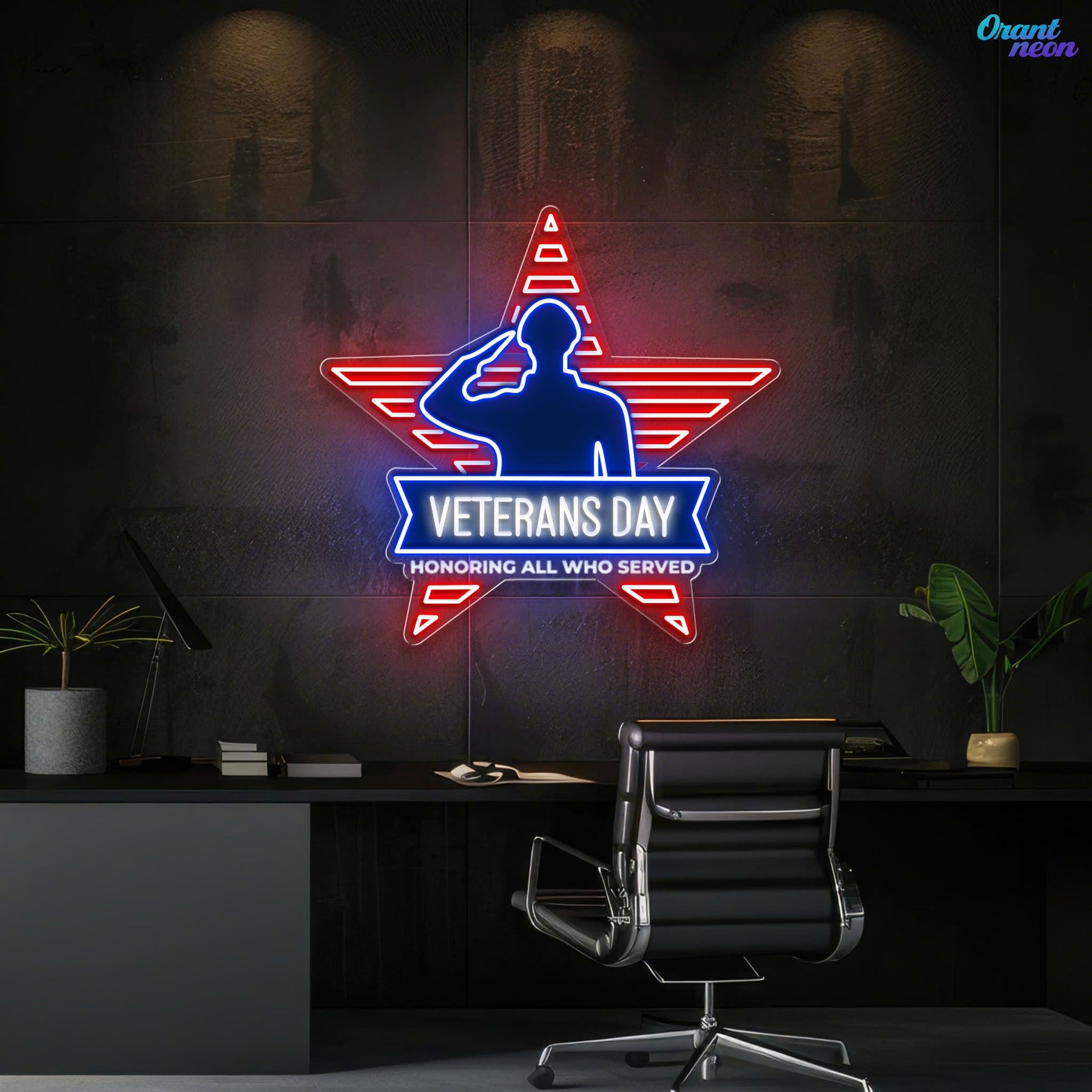 Forever Grateful: Honoring Our Heroes Neon Sign Light Artwork