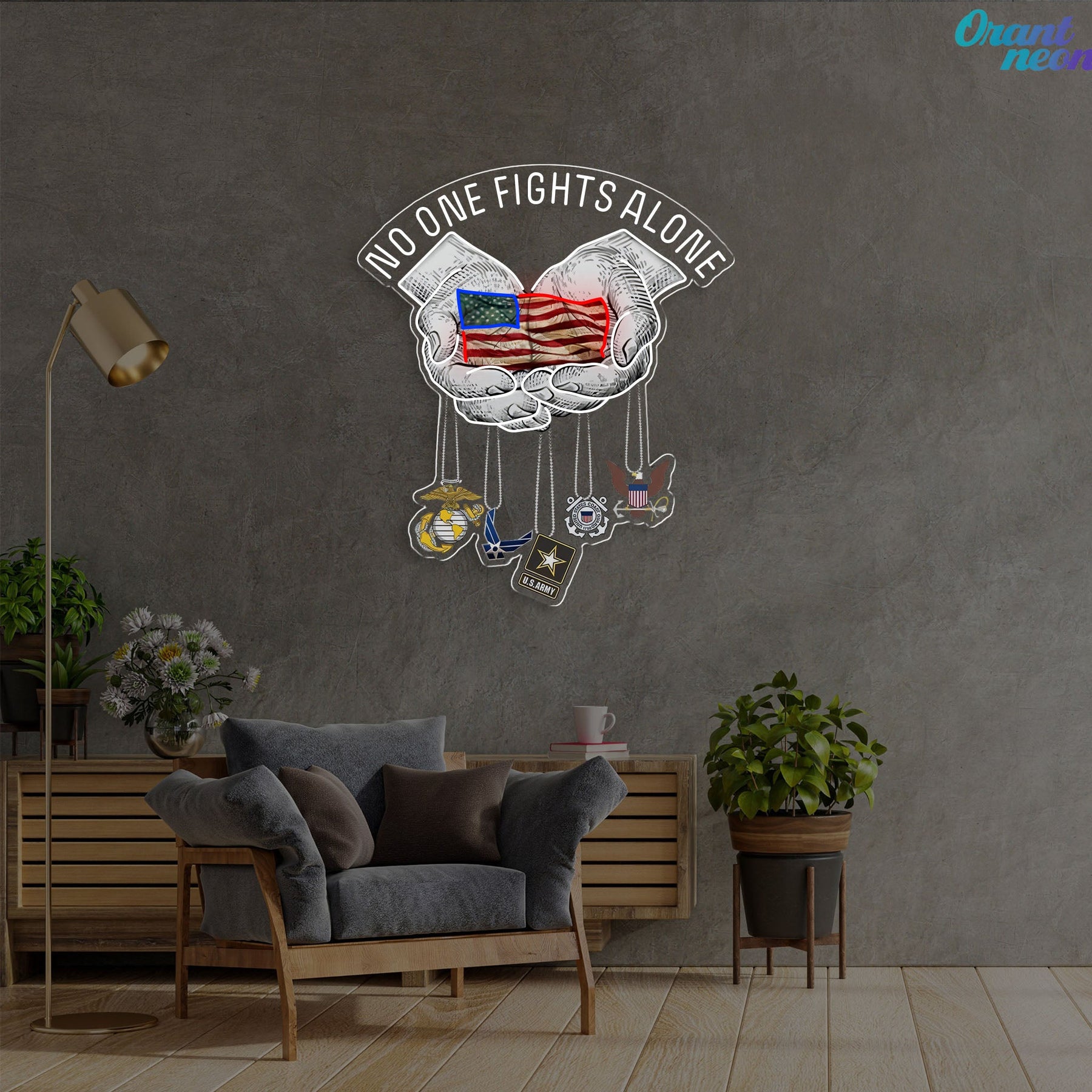 Brave & Bright: Neon Tribute to Veterans Neon Sign Light Artwork